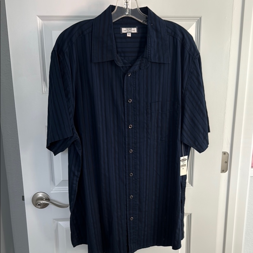 Cubavera Black Casual Button Down Shirt Lightweight